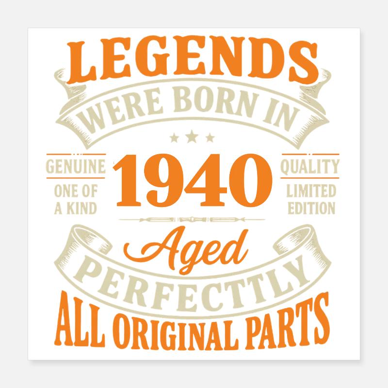 Légendes 1940 Aged Parfait Poster 40 x 40 cm