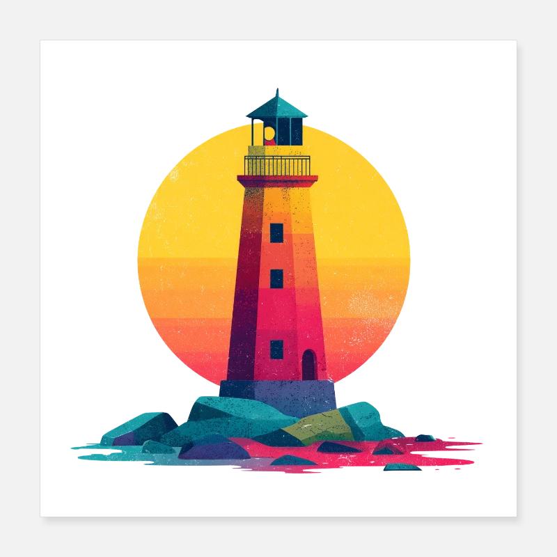phare Poster 40 x 40 cm