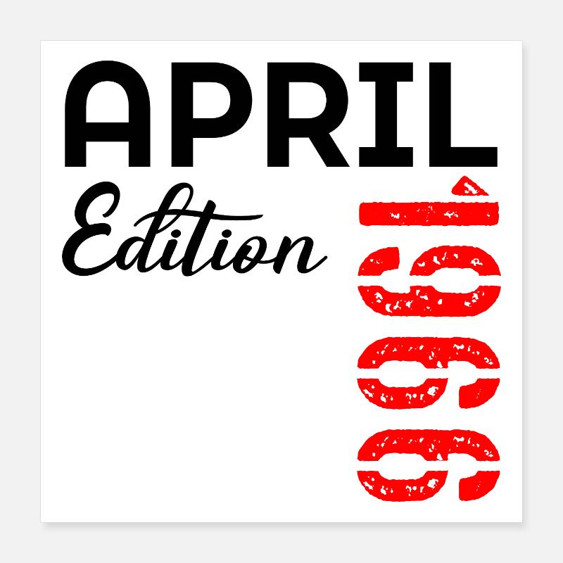 61. Geburtstag April 1966 Poster 40x40 cm