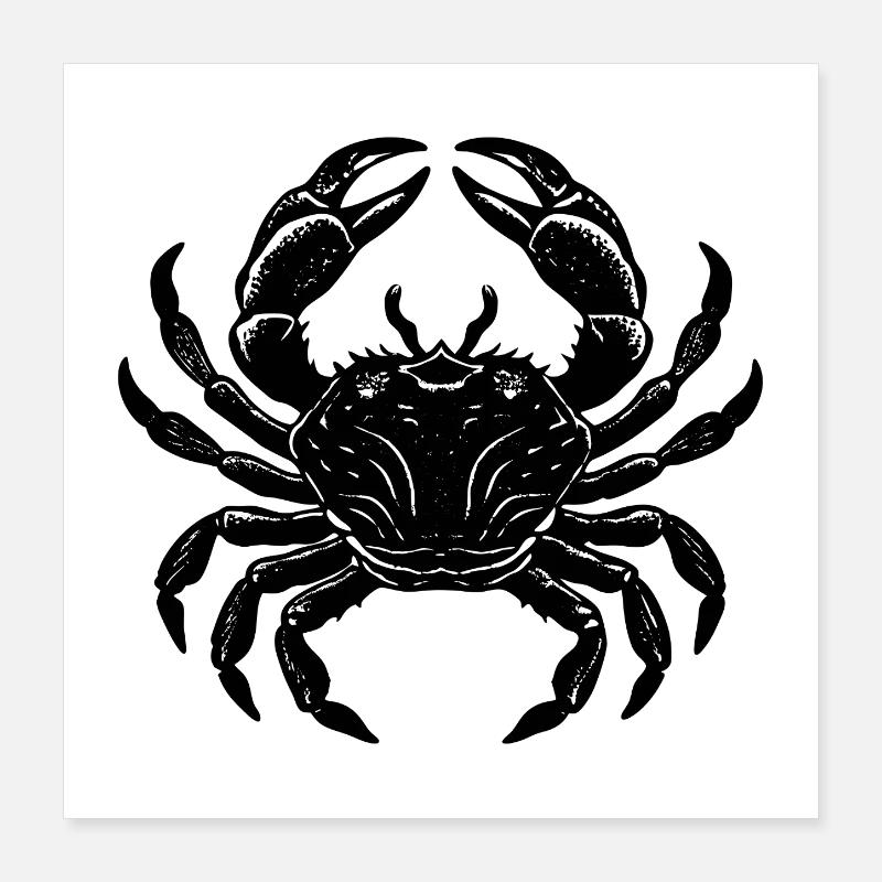 Crab Poster 16" x 16" (40x40 cm)