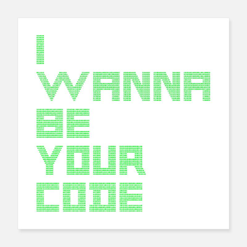 I WANT TO BE YOUR CODE - Binary Geek Humor Poster 16" x 16" (40x40 cm)