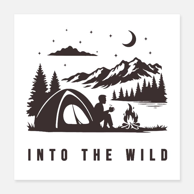 Dans les nuits du désert Poster 40 x 40 cm