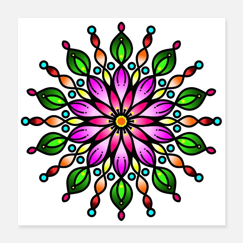 Tropical Rainbow Star Poster 40x40 cm