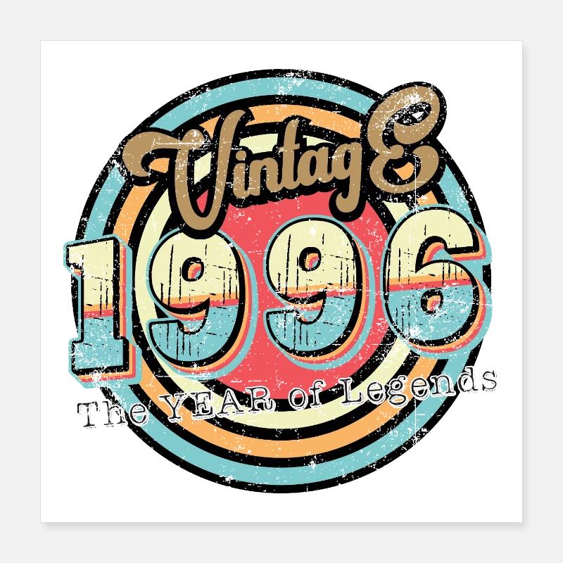 30e anniversaire du millésime 1996 Poster 40 x 40 cm