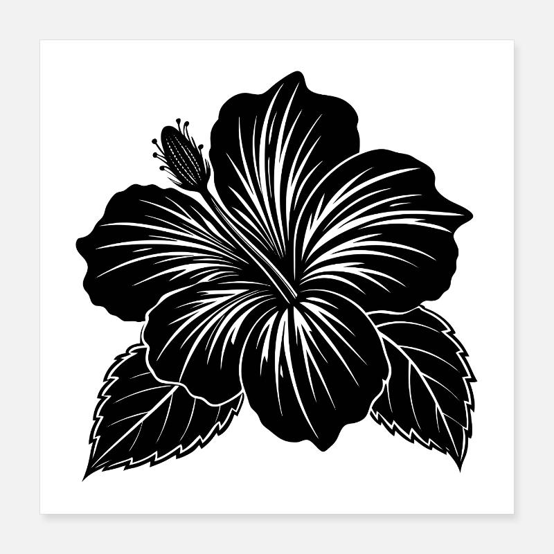 Fleur d’hibiscus Poster 40 x 40 cm