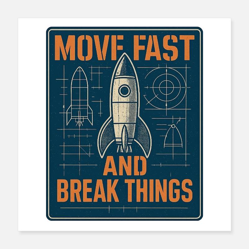 Rocket Symbol: Act Fast Poster 16" x 16" (40x40 cm)