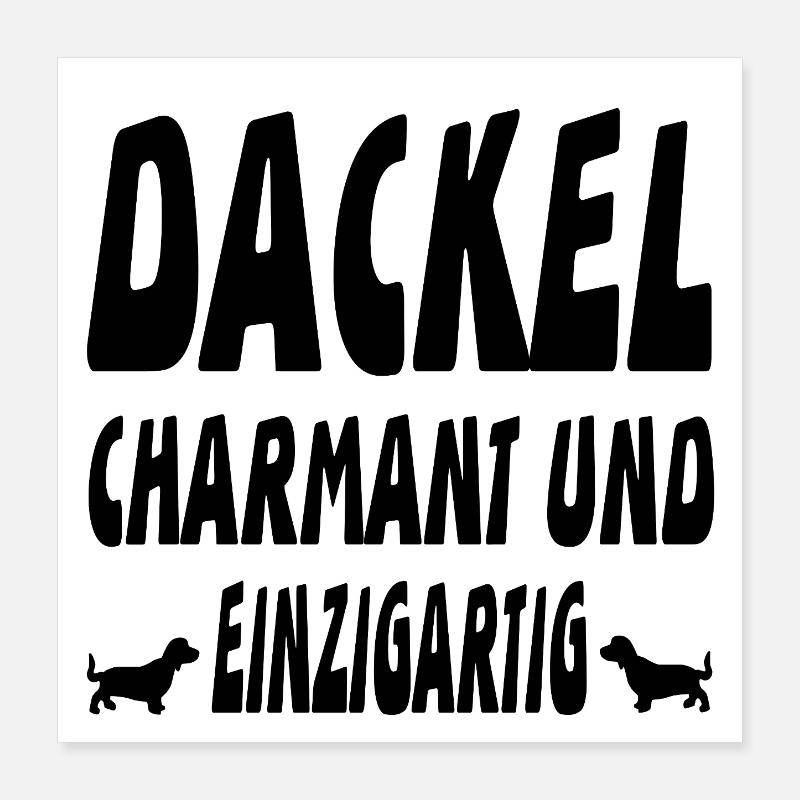 Teckel Poster 40 x 40 cm