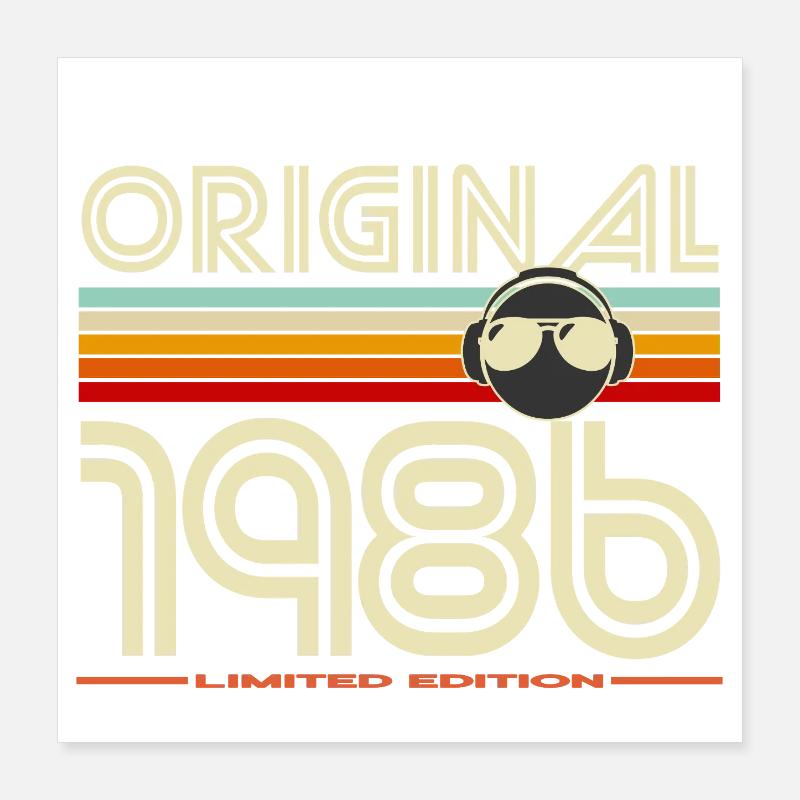 Originale Retro-Edition von 1986 Poster 40x40 cm