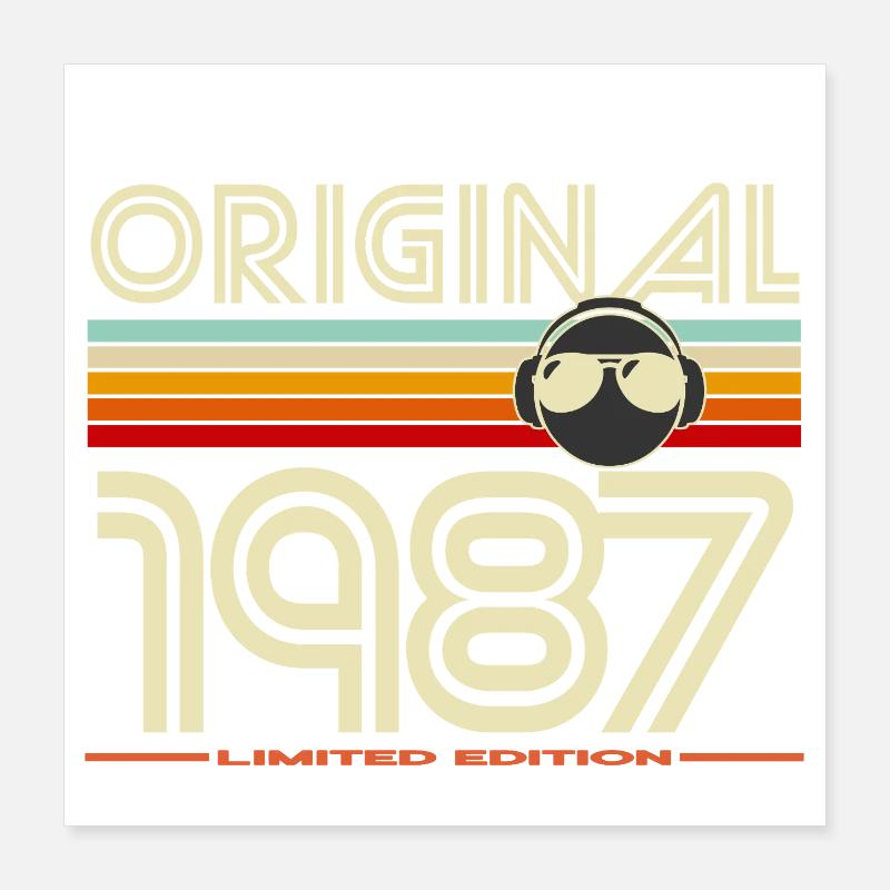 Originale limitierte Edition von 1987 Poster 40x40 cm