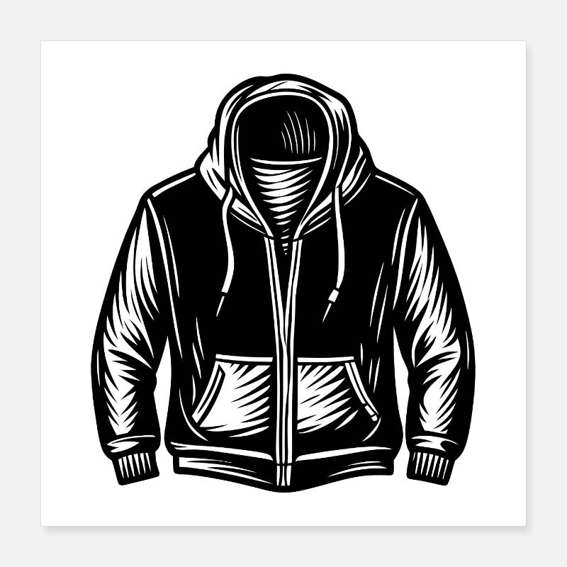 Kapuzenpullover Poster 40x40 cm
