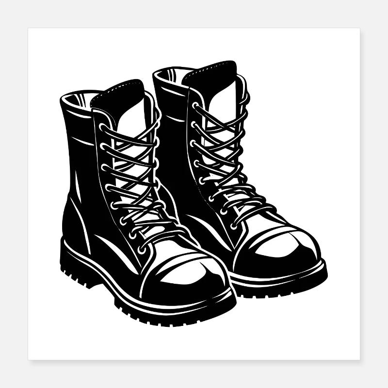 Combat Boots Poster 16" x 16" (40x40 cm)