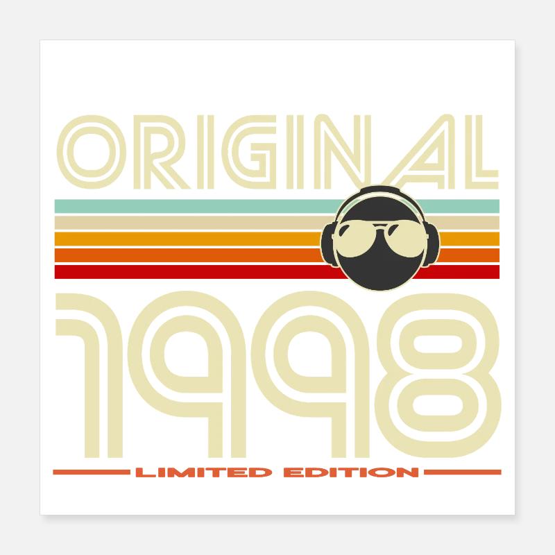 Original 1998 Édition Rétro Poster 40 x 40 cm