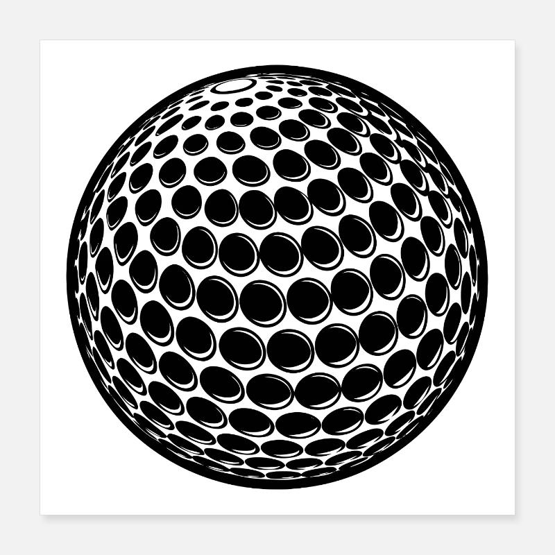 Golfball Poster 40x40 cm