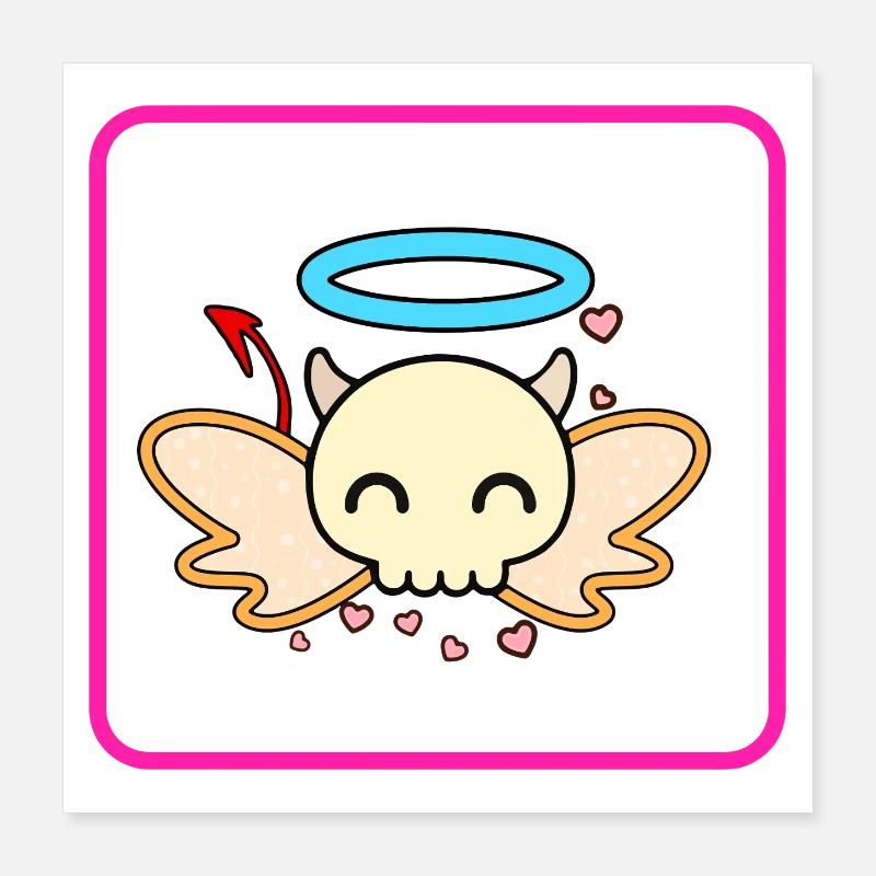 Skull Angel Poster 40x40 cm