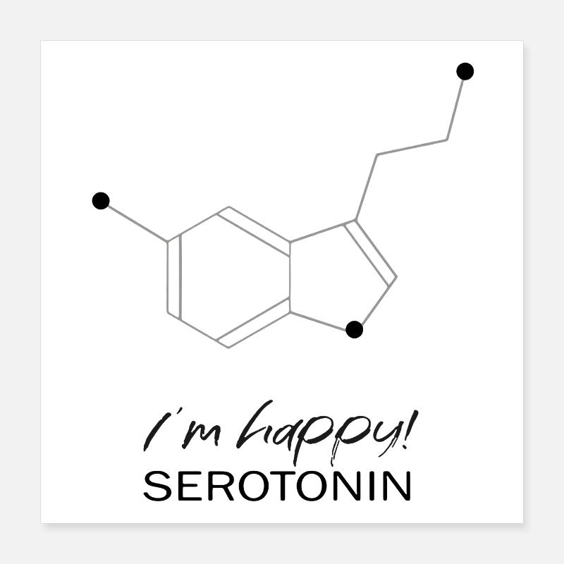 Ich bin glücklich Poster 40x40 cm