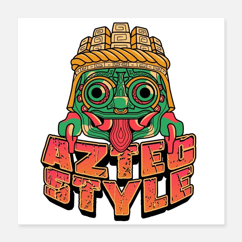 Style aztèque Poster 40 x 40 cm