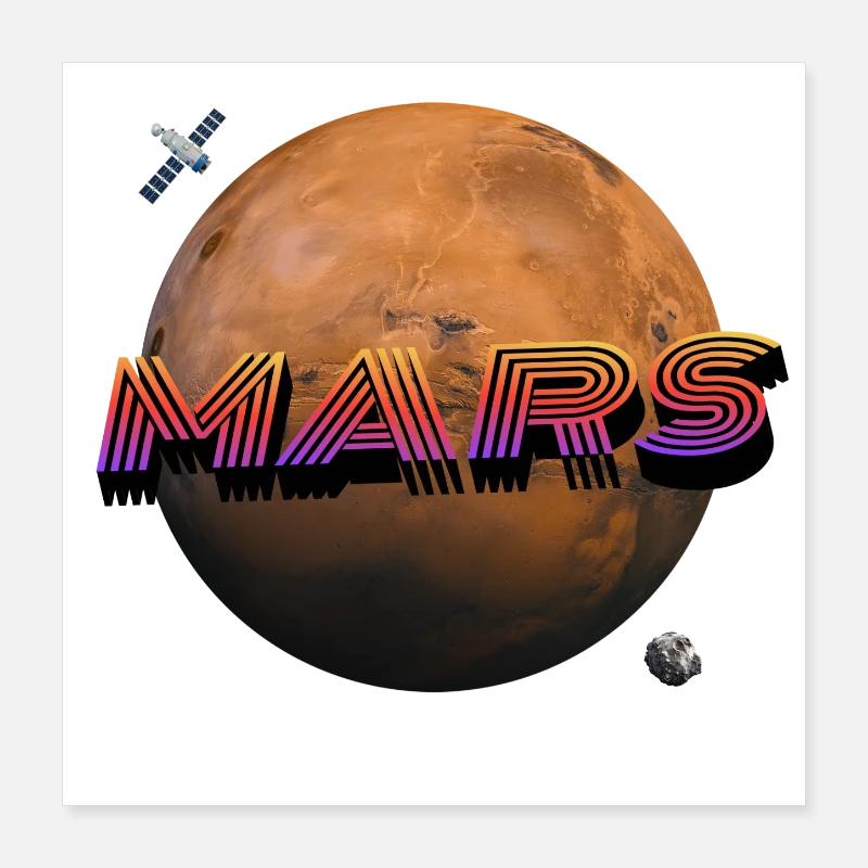 Mars - Outer Space Series Poster 16" x 16" (40x40 cm)