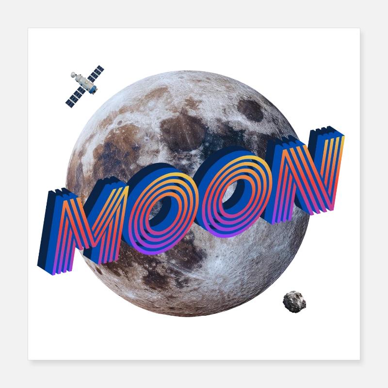 Moon - Outer Space Series Poster 16" x 16" (40x40 cm)