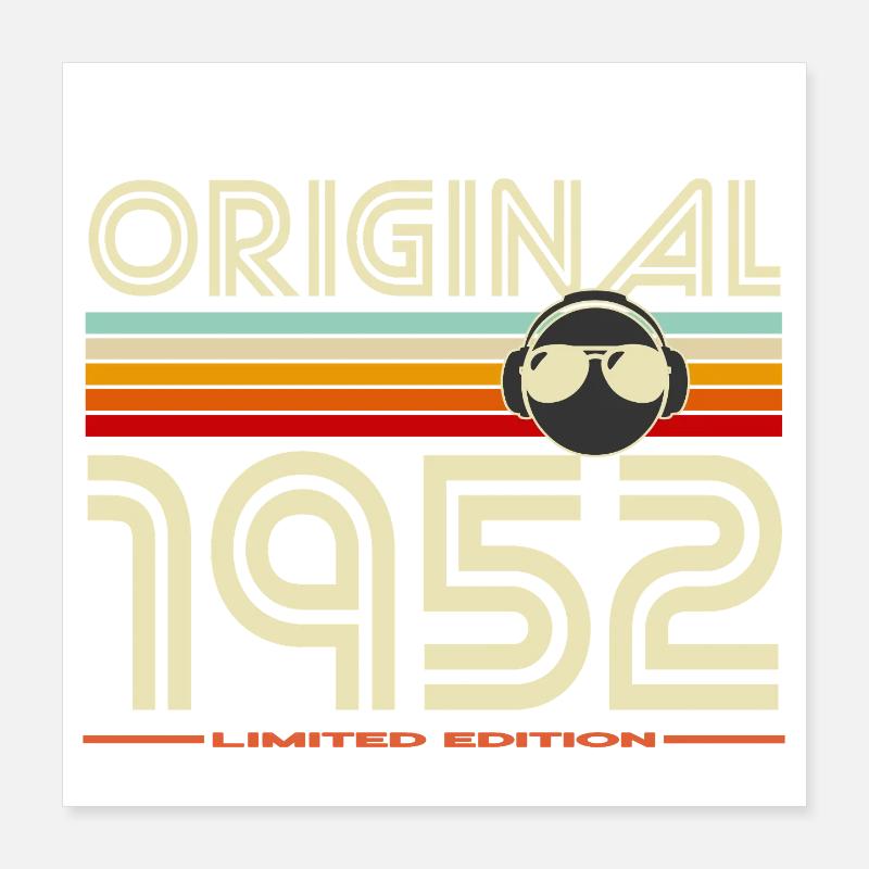 Original 1952 Retro Édition Limité Poster 40 x 40 cm