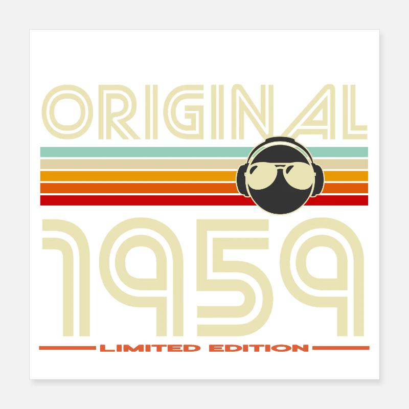 Rétro 1959 Édition Limitée Poster 40 x 40 cm