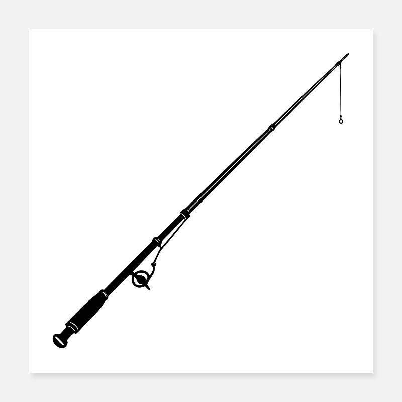 Canne à pêche Poster 40 x 40 cm