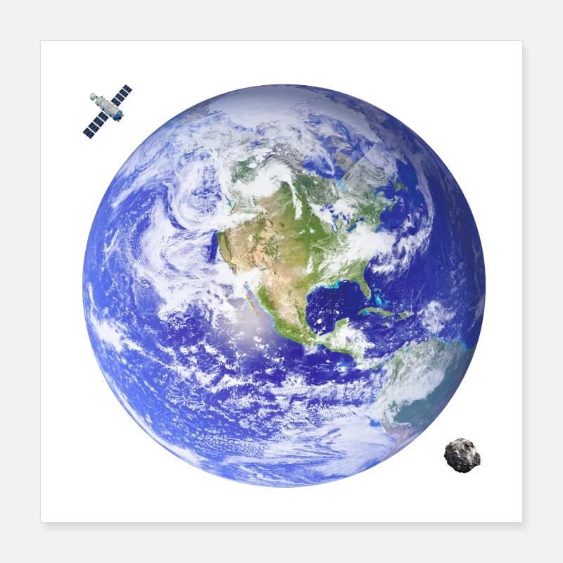 Planet Erde Poster 40x40 cm
