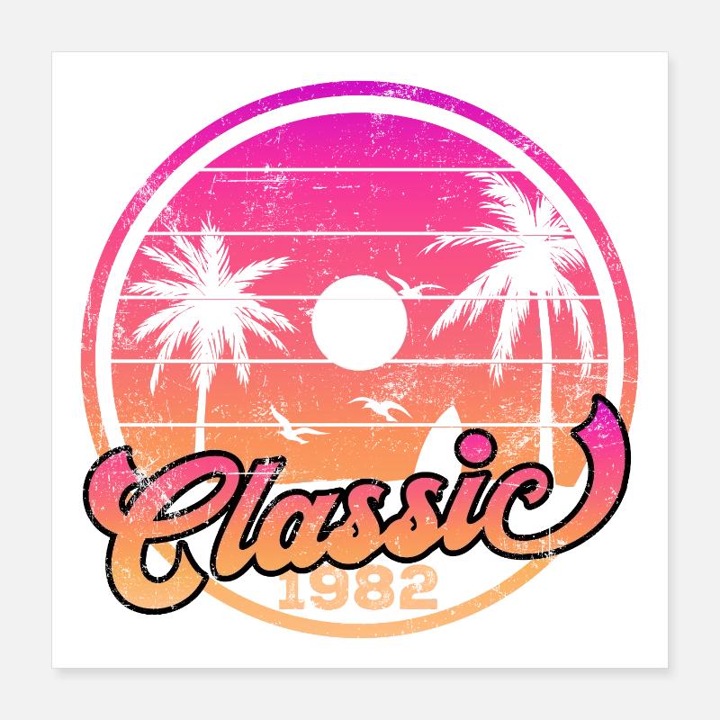 1982 44. Geburtstag Poster 40x40 cm