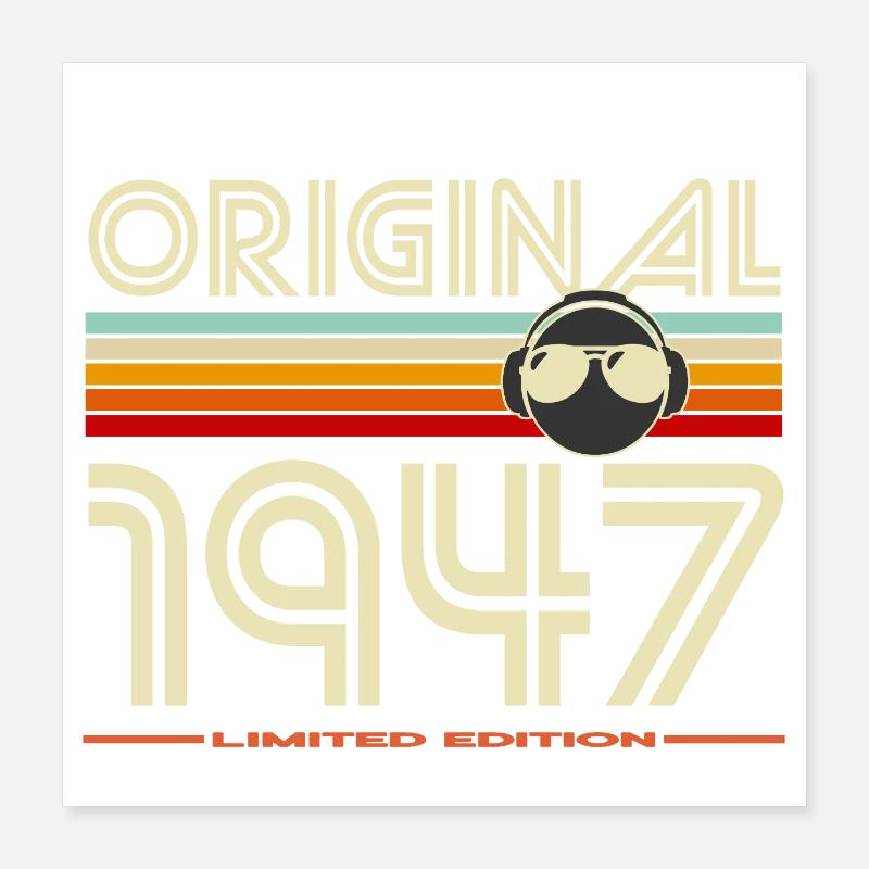 Original 1947 Retro édition limitée Poster 40 x 40 cm