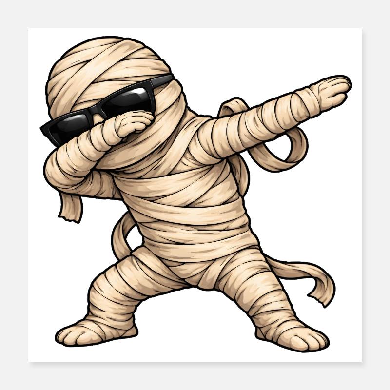 Dabbing Mummy Poster 16" x 16" (40x40 cm)