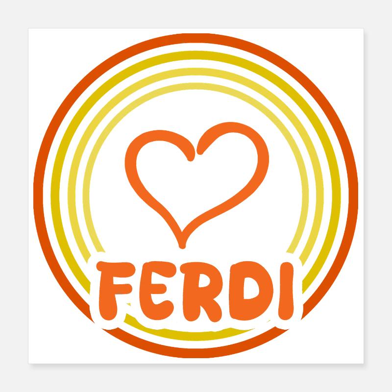 Gift idea Ferdi Poster 16" x 16" (40x40 cm)