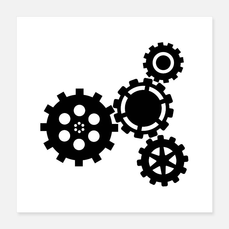 Growing gears Poster 16" x 16" (40x40 cm)