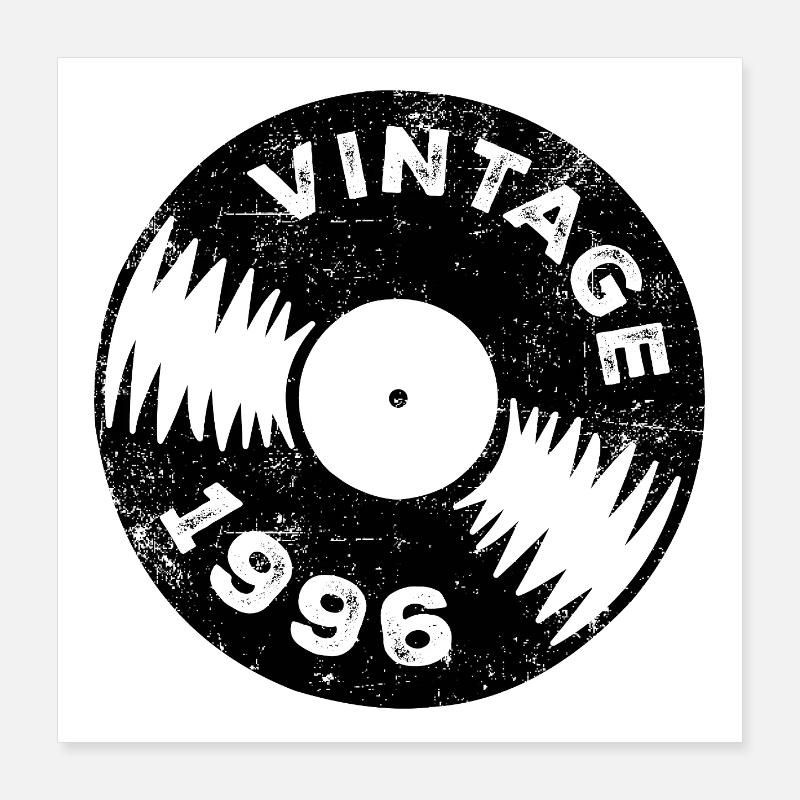 30e anniversaire du millésime 1996 Poster 40 x 40 cm