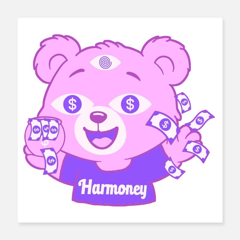 Harmoney Teddy Poster 40 x 40 cm