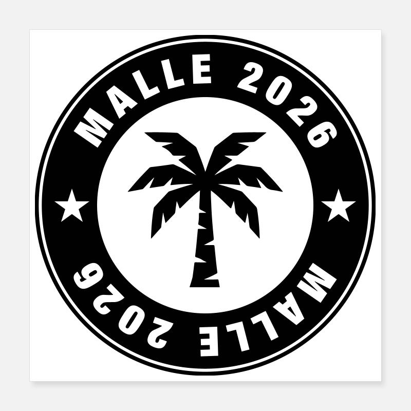 Cercle de palmiers Malle 2026 Poster 40 x 40 cm