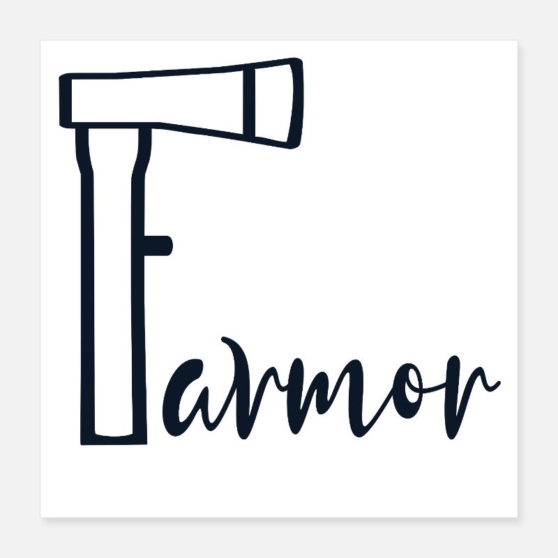 Grandma Axe Poster 16" x 16" (40x40 cm)