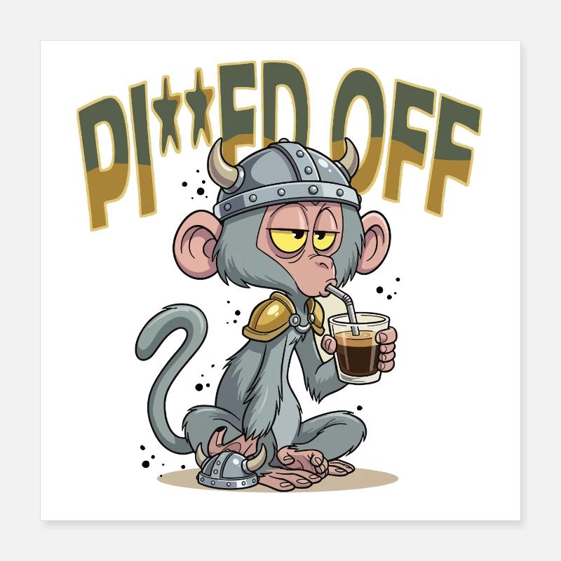 Monkey_1 Poster 40x40 cm