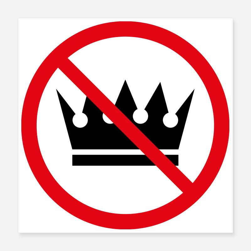 No Kings! (Protest Sign / POS 2C) Poster 16" x 16" (40x40 cm)