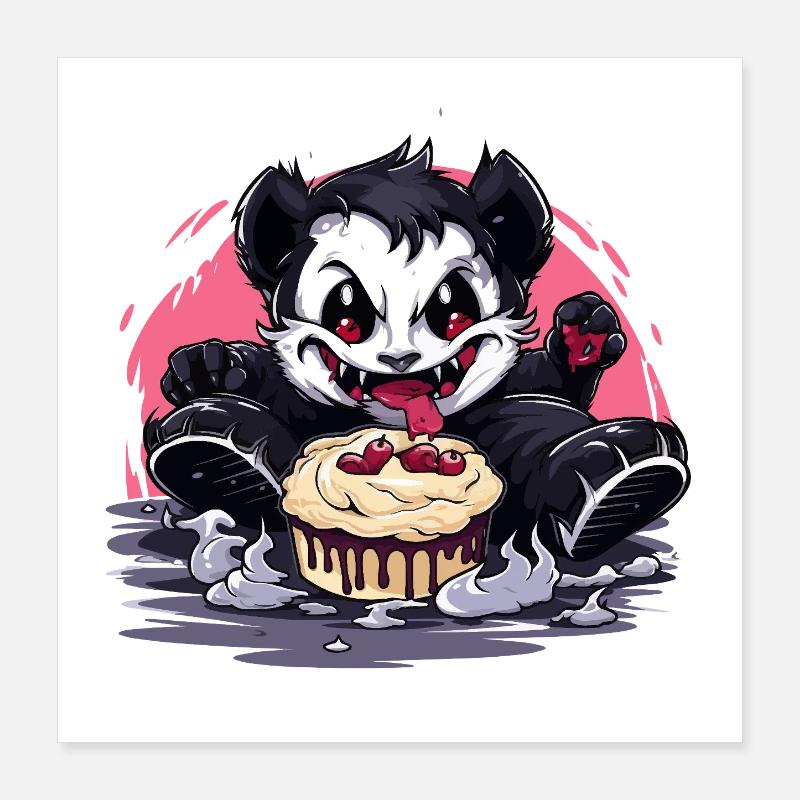 Chaos du Gâteau Husky Poster 40 x 40 cm