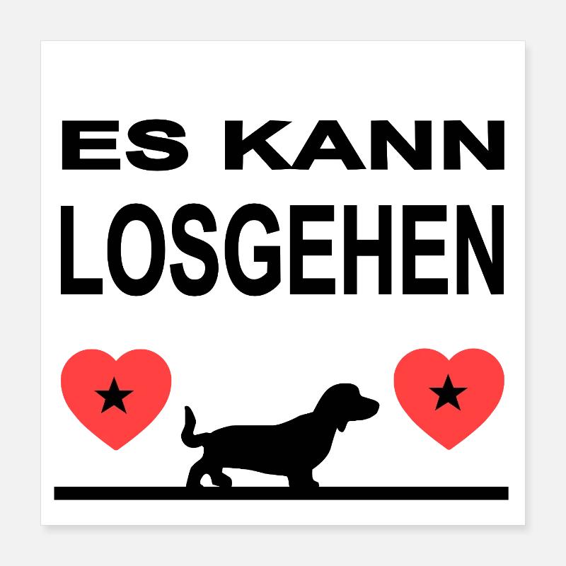 Dackel Poster 40x40 cm