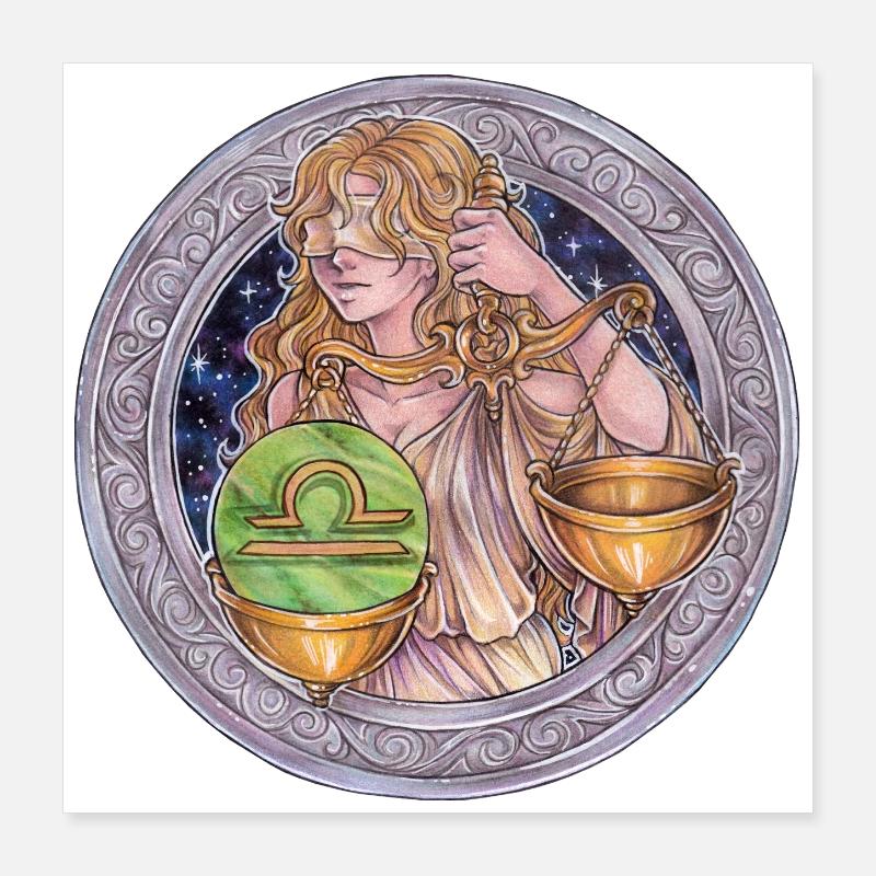 Zodiac Sign Zodiac Libra Libra Gift Poster 16" x 16" (40x40 cm)