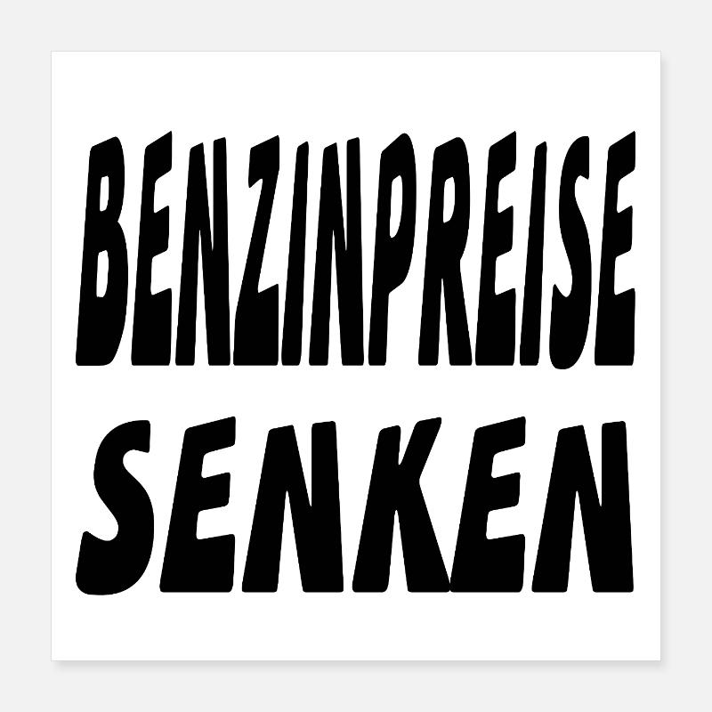 Benzin Poster 40x40 cm