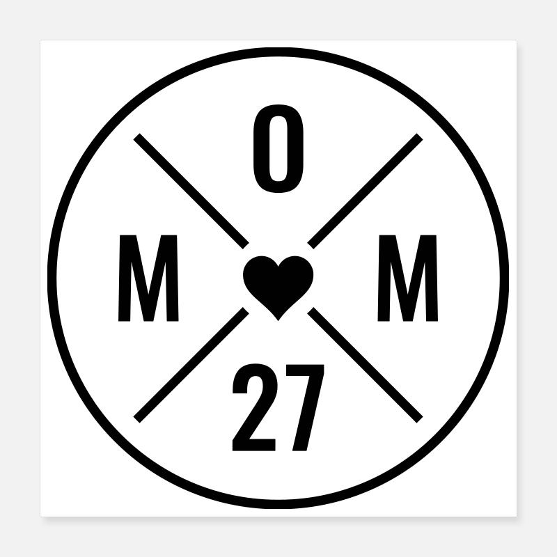Mama 2027 Baby Ankündigung Mutter Muttertag Mom 27 Poster 40x40 cm