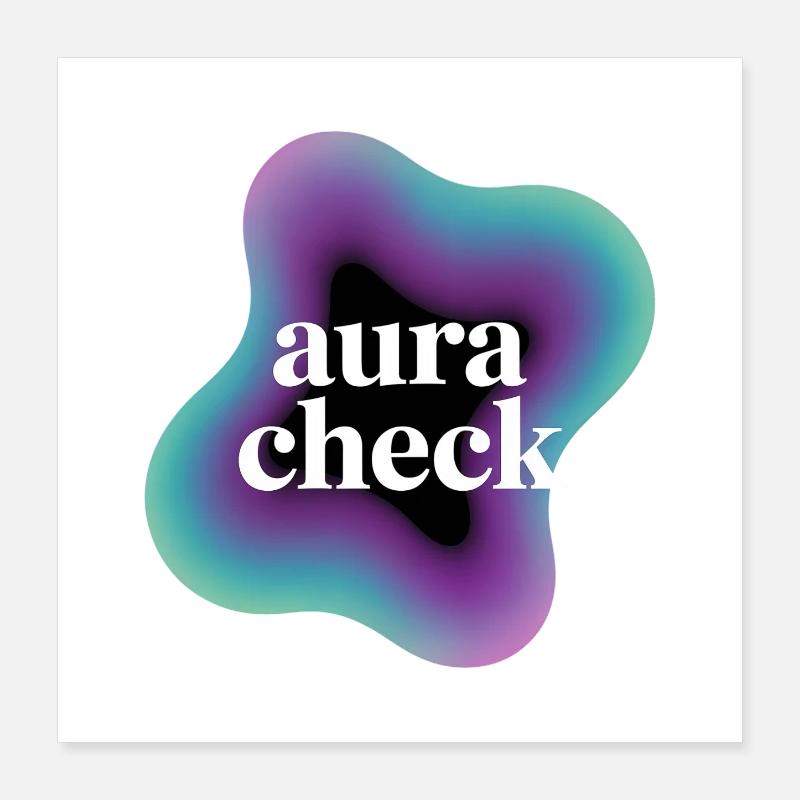 Moderne minimalistische Aura – Ätherisches Energiedesign Poster 40x40 cm