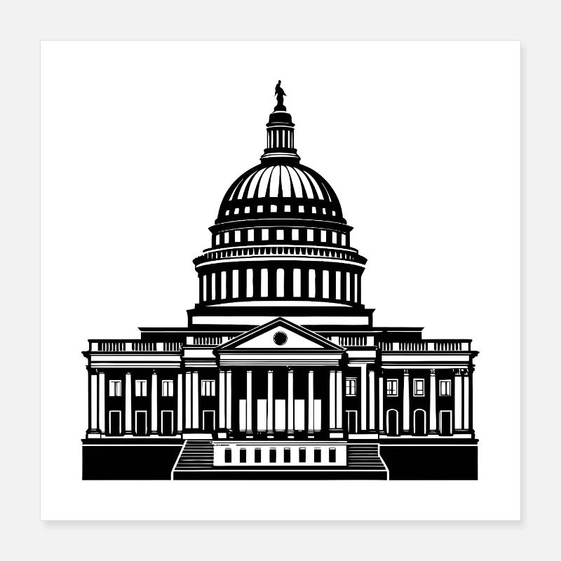 Capitole de Washington D.C. Poster 40 x 40 cm