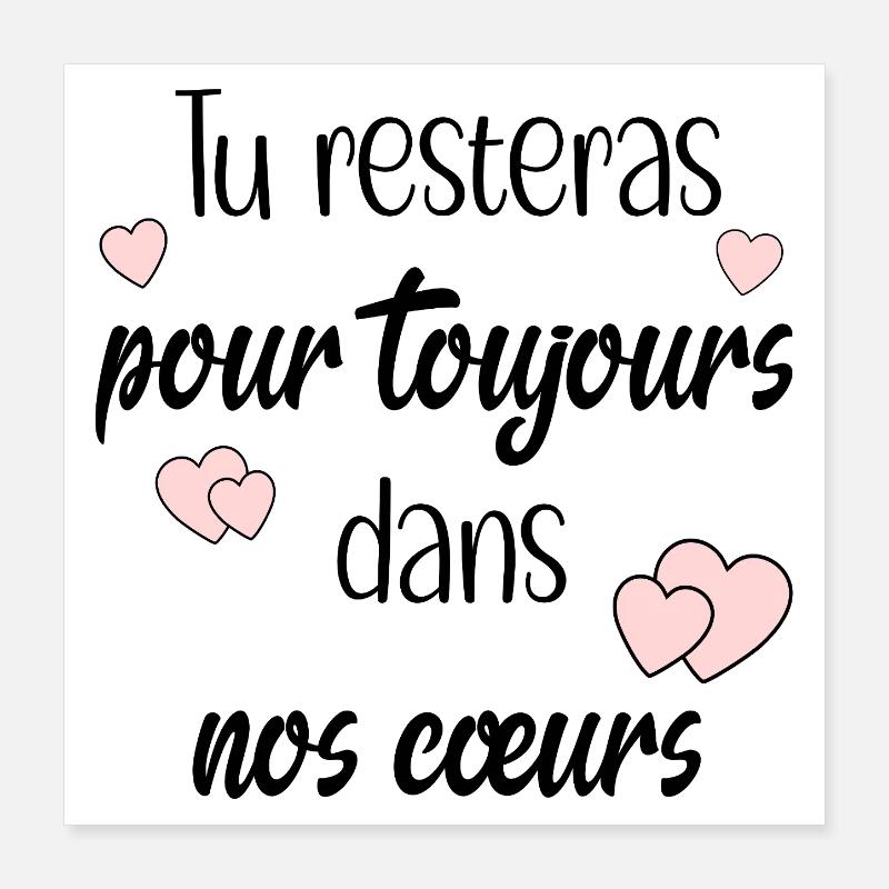 à jamais Poster 40 x 40 cm