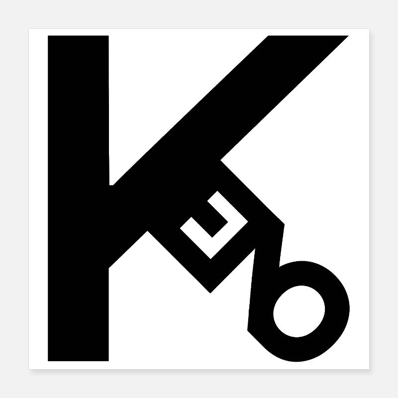 Keno schwarz Poster 40x40 cm
