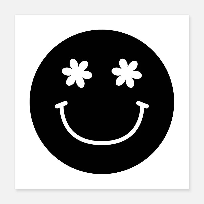 Smiley-Gesicht Poster 40x40 cm