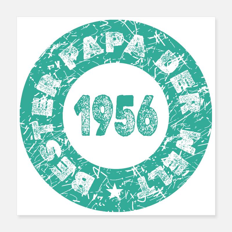 Charrette à bras 1956 Poster 40 x 40 cm