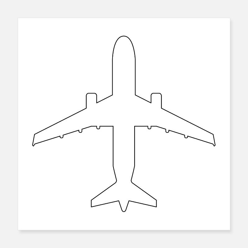 Aperçu de l’avion Poster 40 x 40 cm