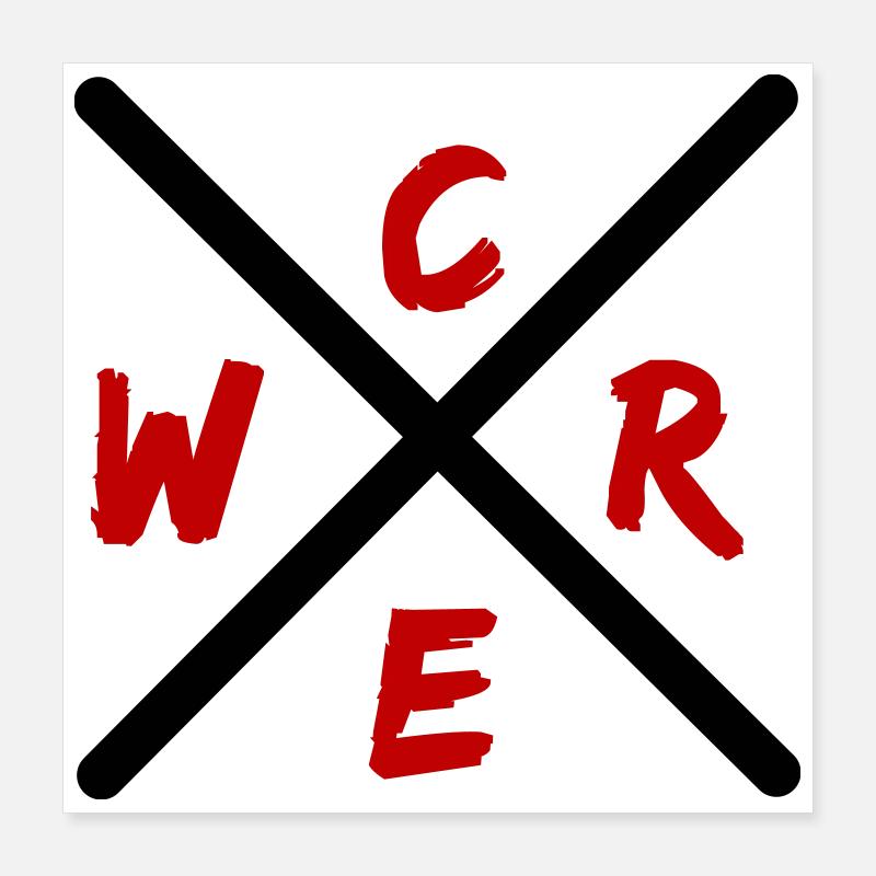 Marque rouge de l’équipe Poster 40 x 40 cm